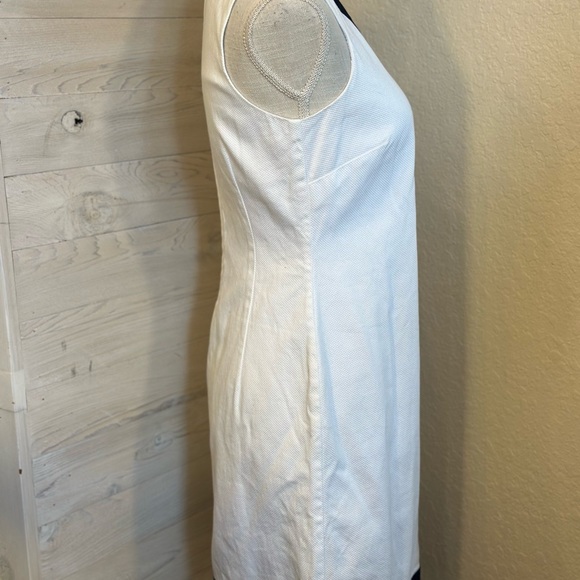 Vineyard Vines‎ size 4 white mini sheath lined with navy trim dress - Picture 5 of 13